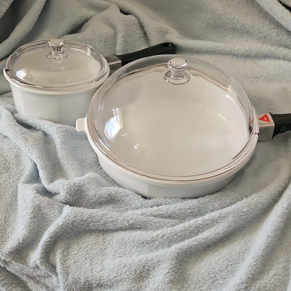 Princess House Nouveau White Cookware 2 Pots